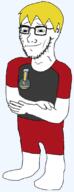 Gegagedigedagedago award badge crossed_arms foot glasses man_face nate red_pants smile stubble that_one_fucking_picture_of_nate_being_a_smug_little_bastard variant:soyak yellow_hair // 423x1104 // 132.2KB