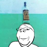alcohol glasses looking_at_you smile soyjak stubble subvariant:wholesome_soyjak teeth variant:gapejak // 640x640 // 554.7KB
