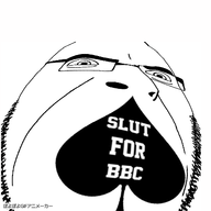 animated bald bbc distorted glasses japanese_text ponpon poyopoyo queen_of_spades soyjak stubble text variant:cobson // 400x399 // 441.1KB