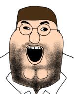 clothes cross_eyed_ family_guy fat glasses hair obese open_mouth peter_griffin soyjak stubble variant:cirrus white_skin // 800x1024 // 93.9KB