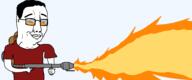 clothes fire flamethrower smile variant:chudjak // 2869x1195 // 49.3KB