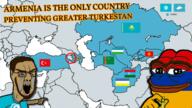 armenia azerbaijan beard beige_skin big_nose browridge caucasus cross crying flag:armenia flag:azerbaijan flag:kazakhstan flag:kyrgyzstan flag:organization_of_turkic_states flag:turkiye flag:uzbekistan glasses golden_tooth greater_turkestan hairy hooked_nose islam islamic organization_of_turkic_states pointing sandnigger turk turkic turkroach unibrow variant:chudjak yellow_teeth // 1920x1080 // 1.9MB