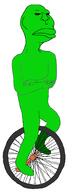 animal black_eyes crossed_arms dat_boi frog green_skin monocycle subvariant:brazilmutt variant:meximutt wheel // 800x2041 // 109.8KB