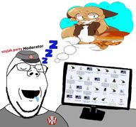 averi chair clothes computer discord glasses hat janny kolyma sleeping subvariant:wholesome_soyjak variant:gapejak // 1518x1417 // 752.1KB