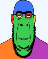 bald colorful ear glasses looking_at_you smile soyjak stubble subvariant:jobson thick_eyebrows transparent_background unibrow variant:cobson // 700x850 // 42.8KB