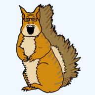 animal glasses open_mouth series:animaljaks soyjak tail trend:squirreljakking variant:markiplier_soyjak xerus // 600x600 // 62.8KB