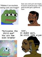3_eyes amphibian crying frog india indian magic mask multiple_eyes nas:pepe pepe pepe_the_frog smug third_eye variant:pajeetjak x_(4chan) // 1342x1800 // 1020.4KB