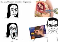 3soyjaks abortion alcohol angry crying female glasses imminent_rape irl meta:tagme ok_hand_sign rohypnol subvariant:chudjak_front subvariant:female_chudjak variant:chudjak variant:soyak // 887x640 // 304.3KB