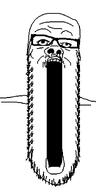 glasses long_face mustache open_mouth soyjak stretched_chin stretched_mouth stubble template variant:a24_slowburn_soyjak // 454x908 // 3.9KB