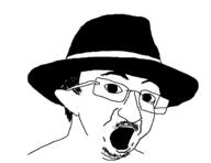 clothes ear glasses hair hat mustache open_mouth soyjak variant:unknown // 639x494 // 15.8KB