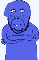 cobsontalks crossed_arms discord discord_tranny discordianism glasses rantsona smile soyjak stubble subvariant:cobsonTALKS variant:cobson // 487x737 // 33.4KB