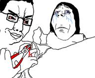 blood breasts chud clitoris crime crying evil female_genital_mutilation frown genital_mutilation girl hair incel insane meta:pornographic_content mutilation panties pliers red_eyes sad subvariant:annabelle torture variant:chudjak variant:gapejak // 2972x2444 // 127.2KB