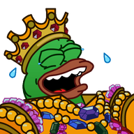 amphibian animated closed_eyes crown frog gem kek king laughing meta:not_oc nas:pepe open_mouth pepe_the_frog tear transparent_background // 512x512 // 2.0MB