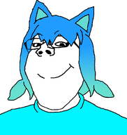 animal blue_hair blue_shirt cat cat_ear catgirl closed_mouth glasses nas:tama smile subnas:gemma subvariant:gapejak_female transparent_background upper_torso variant:gapejak // 940x992 // 32.6KB