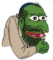amphibian beard clothes ear frog green_skin hat hooked_nose judaism kike kike_nose kippah nas:merchant nas:pepe open_mouth pepe_the_frog scheming // 600x679 // 327.0KB