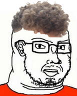 closed_mouth clothes ear glasses hair soyjak stubble subvariant:duzjak variant:soyak zoomer // 400x500 // 52.3KB