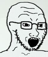 90s cartoon cel-animation drawing hand-drawn noise page series:cel-animation shadow soyjak tranny_artstyle variant:soyak // 632x756 // 899.3KB