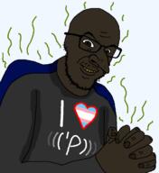 'p black_skin brown_eyes jartynigger jartypedo jewish_nose kike nigger nose rotten_teeth stink_lines stinky stubble subvariant:feral_merchant sweat_stain text transgender_flag transheart variant:feraljak yellow_teeth // 1554x1700 // 74.4KB