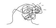 artist:marioman7890 glasses oekaki open_mouth redraw scared shocked soyjak stubble subvariant:doctos surprised tongue variant:soyak variant:unknown // 500x250 // 15.9KB