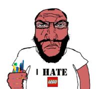 angry balding beard brick glasses i_hate lego meta:tagme punisher_face red_skin stencil_font subvariant:science_lover variant:markiplier_soyjak white_shirt // 1017x935 // 77.3KB