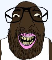 black_skin glasses soyjak stubble variant:israeli_soyjak // 584x666 // 39.4KB