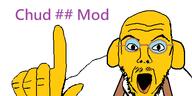 dog ear finger glasses hand janny open_mouth pointing_up stubble variant:pointjak yellow yellow_skin // 500x250 // 19.0KB