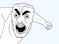 angry arm bald bloodshot_eyes omni_man open_mouth punch soyjak stubble teeth variant:unknown // 640x480 // 55.4KB