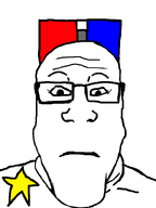 closed_mouth clothes eyelashes glasses hat looking_at_you neutral police star_(symbol) subvariant:neutralplier variant:markiplier_soyjak white_background // 600x800 // 78.4KB