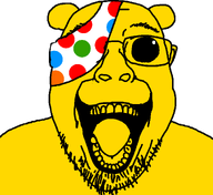bandage bear bear_ears black_eyes polka_dots pudsey pudsey_bear smile transparent_background variant:bernd yellow_fur yellow_skin // 1106x1012 // 35.3KB