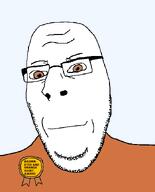 award brown_eyes chad eyebrows glasses smirk stubble subvariant:nucob transparent_background variant:cobson white_skin wrinkles // 541x671 // 27.8KB