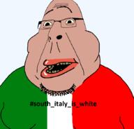 flag:italy hair italy meta:tagme op_is_a_mindbroken_pajeet_retard_who_is_obsessed_with_itaryans open_mouth south_italy soyjak stubble teeth text variant:cobson variant:meximutt // 888x849 // 21.6KB
