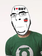 artist:sectionalism bald big_bang_theory closed_mouth eyes glasses green_lantern i_love neutral nose sheldon_cooper soyjak stubble tattoo text variant:cobson // 1959x2612 // 457.7KB