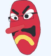 angry emoticon frown glasses goblin meta:nas red red_skin soyjak variant:cobson // 721x789 // 15.4KB