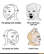 animal bloodshot_eyes cat crying dog ifunny mask nordic_chad open_mouth redraw soyjak variant:soyak variant:wojak wojak // 1080x1333 // 668.9KB