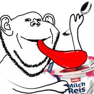 bald gem hand holding_object milchreis müller soyjaks spoon tounge variant:impish_soyak_ears yoghurt // 2048x2048 // 1.3MB