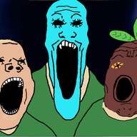 3soyjaks clothes nintendo open_mouth plant soyjak stretched_mouth stubble the_legend_of_zelda the_legend_of_zelda:_majora's_mask trend:soyjak_trio variant:gapejak variant:markiplier_soyjak variant:tony_soprano_soyjak video_game zora // 823x559 // 77.0KB