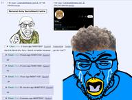 angry army averi beak bird blue_skin camouflage clenched_teeth clothes crying fail failraid furry glasses hand military mustache personal_army pointing pointing_at_viewer screenshot soyjak stubble subvariant:neutralplier text twitter twitter_immigrant variant:feraljak variant:markiplier_soyjak variant:rupturejak wrinkles you zoomer_hair // 1056x796 // 317.8KB
