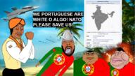 arm aryan bloodshot_eyes brown_skin clothes crying explosion flag flag:india flag:portugal glasses helmet hindu hinduism india irl_background island leg military open_mouth pajeet plane portugal soyjak stubble subvariant:branigger turban variant:brandon variant:chudjak variant:markiplier_soyjak variant:meximutt war wikipedia // 1282x731 // 1020.9KB