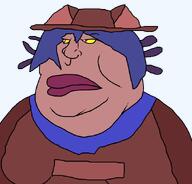 animal cat clothes fat gynaecomastia hat head jimbo_(namefag) jimbo_(user) looking_to_the_left meta:namefags niko_(oneshot) obese oneshot oneshot_pedo_nigger pink_skin scarf variant:meximutt yellow_sclera // 888x849 // 22.0KB