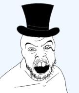clothes hat monocle monopoly open_mouth stubble top_hat variant:feraljak // 1000x1188 // 218.6KB