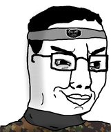 camouflage chudslop_(user) headband insignia larp larper meta:namefags meta:self_insert oc smug variant:chudjak