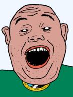 1889 amerimutt black_sclera clothes ear flag flag:washington george_washington hair open_mouth red_shirt soyjak state stubble teeth text transparent_background united_states variant:alicia // 418x555 // 24.9KB