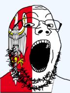 animal bird country eagle flag flag:greater_poland glasses greater_poland looking_at_you open_mouth poland soyjak stubble teeth text transparent transparent_background variant:gapejak voivodeship // 600x800 // 96.8KB