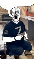 cripple irl open_mouth russia soyjak speech_bubble variant:a24_slowburn_soyjak z_(russian_symbol) // 1131x1918 // 282.9KB