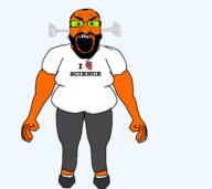 angry balding clothes fat froot froot_(user) glasses heart i_love open_mouth orange_skin science shoe soyjak stubble subvariant:science_lover teeth variant:markiplier_soyjak // 1440x1280 // 203.3KB