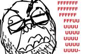 angry derp_(meme) glasses merge open_mouth parody rage_comic rage_guy soyjak stubble teeth text variant:unknown // 1318x741 // 109.5KB