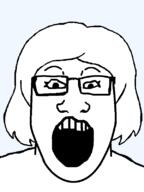 female glasses hair open_mouth series:foidjaks subvariant:female_markiplier template transparent_background variant:markiplier_soyjak // 600x800 // 14.6KB