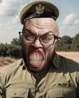 angry clenched_teeth glasses military military_uniform realistic stubble variant:feraljak // 768x960 // 1.2MB