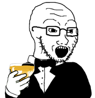 bowtie champagne clothes collared_shirt glasses hand open_mouth stubble suit transparent_background tuxedo variant:soyak wine_glass // 766x785 // 38.8KB
