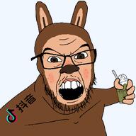 chinese_text douyin ear glasses holding_object labubu matcha soyjak stubble tiktok variant:feraljak // 1500x1500 // 100.8KB